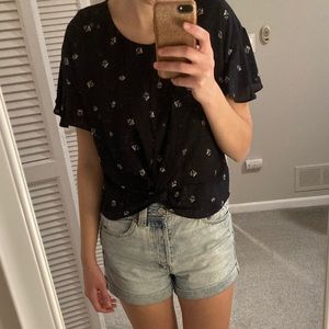 Lush from Nordstrom crop top tie front